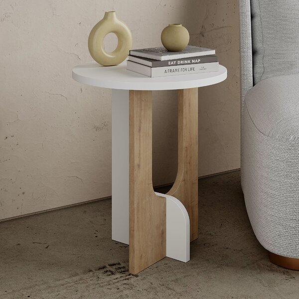 White on sale circle nightstand